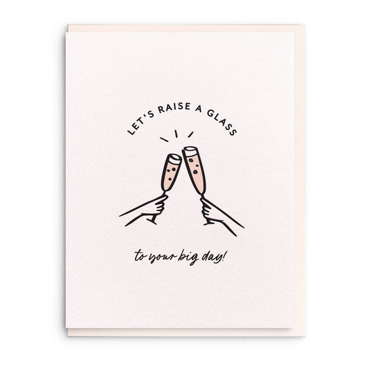 Your Big Day - Letterpress Congratulations Greeting Card