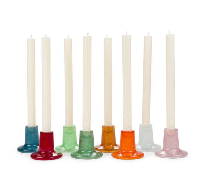 BRITISH COLOUR STANDARD - Glass Candleholder in Almond Shell