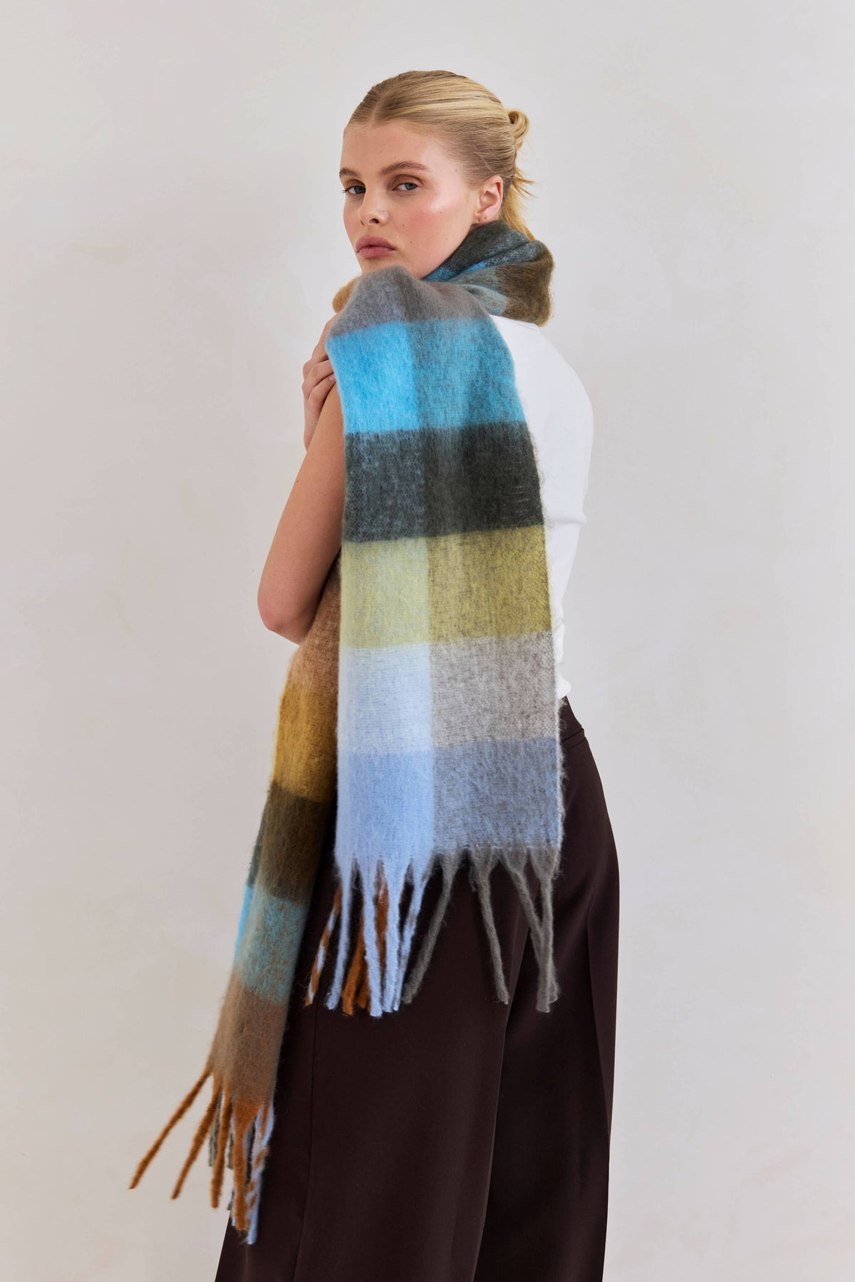 The Reykjavik Scarf - 100% Recycled - Blue/Orange - FW26