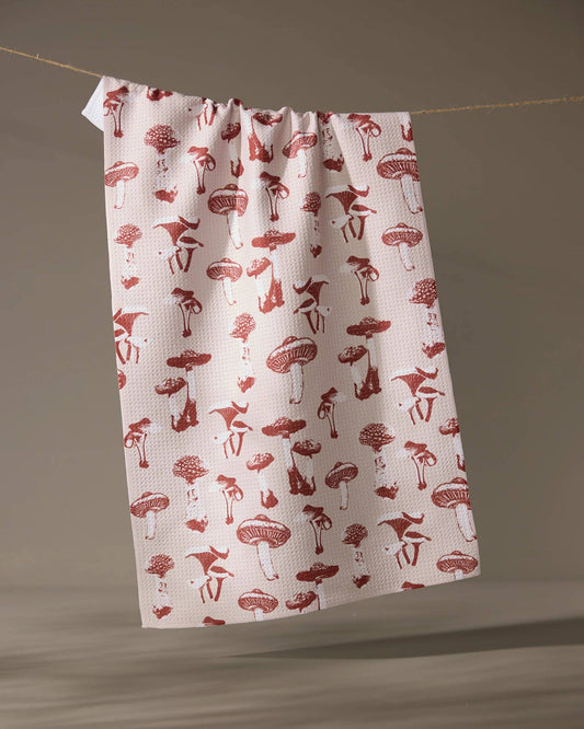 Autumn Mushrooms Tea Towel