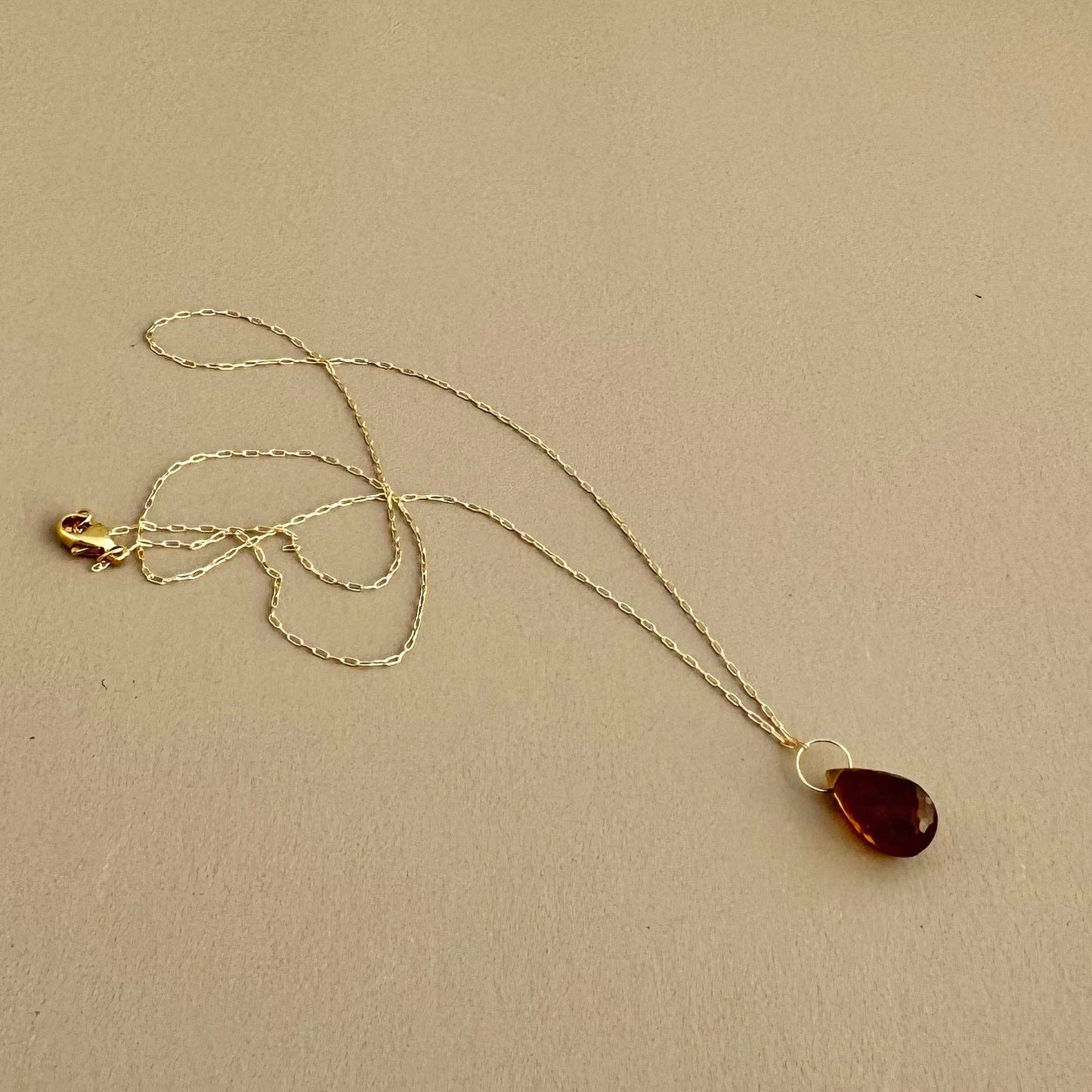 Whiskey Quartz Necklace