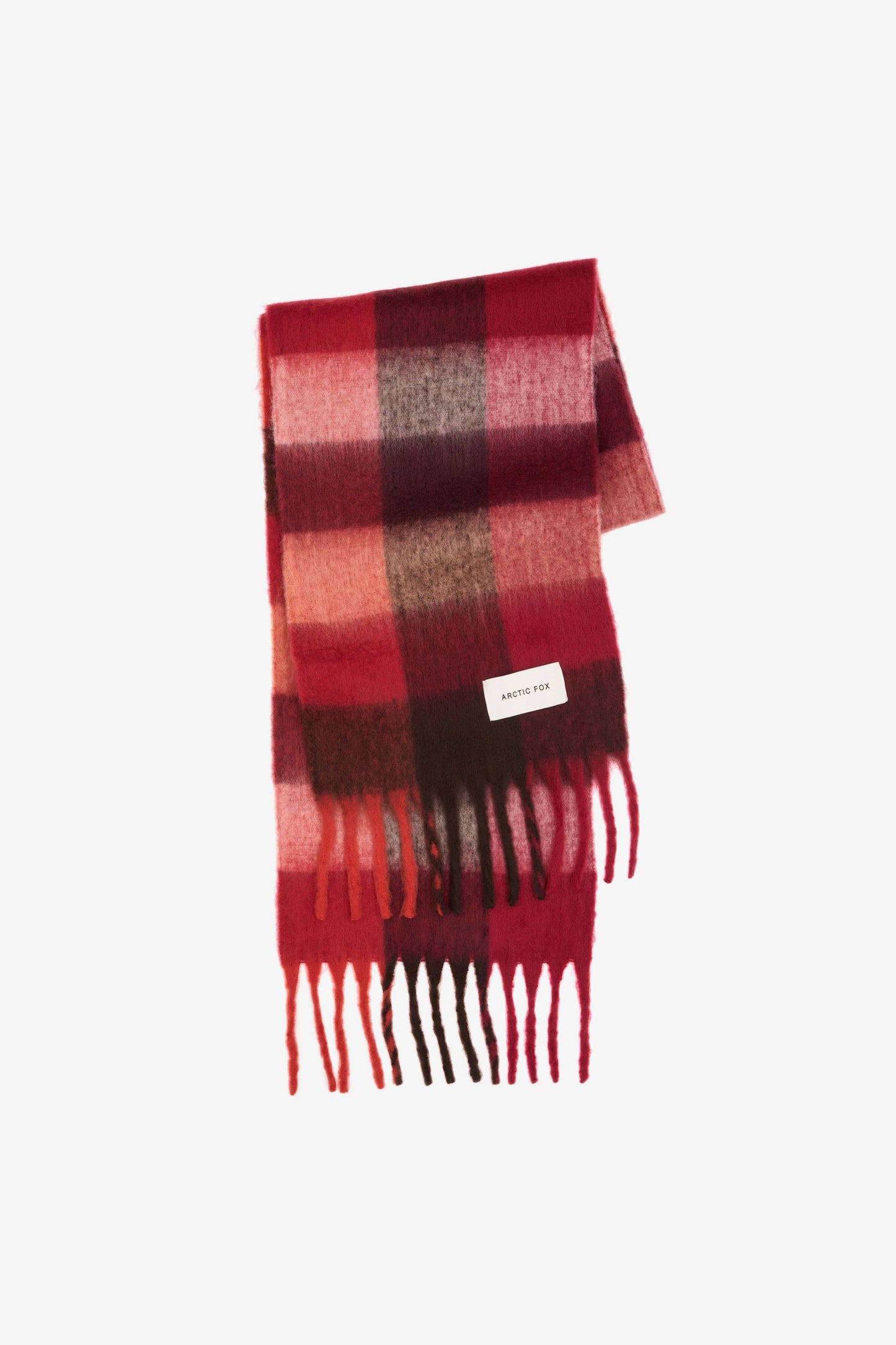 The Reykjavik Scarf - 100% Recycled - Burgundy check - FW25