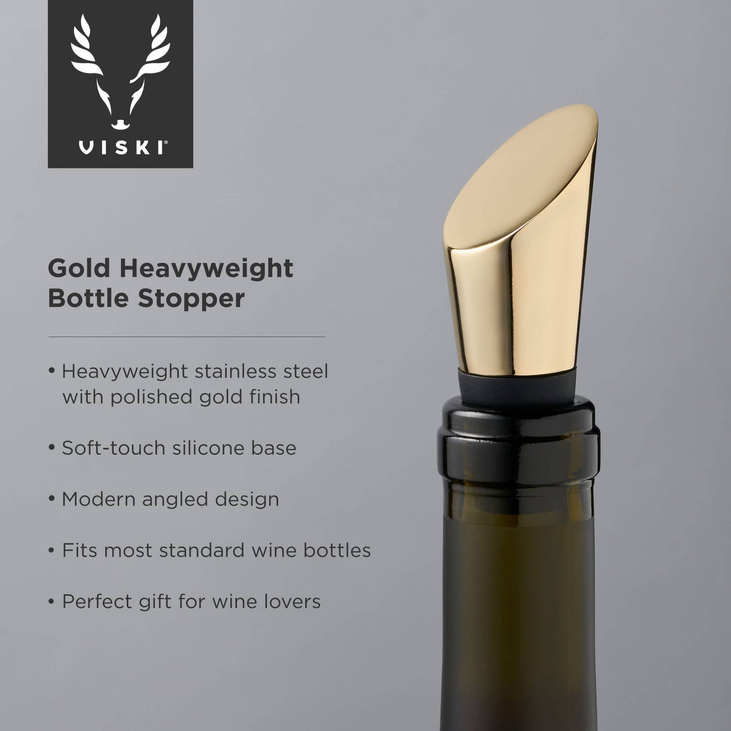 Belmont™ Gold Plated Heavyweight Bottle Stopper