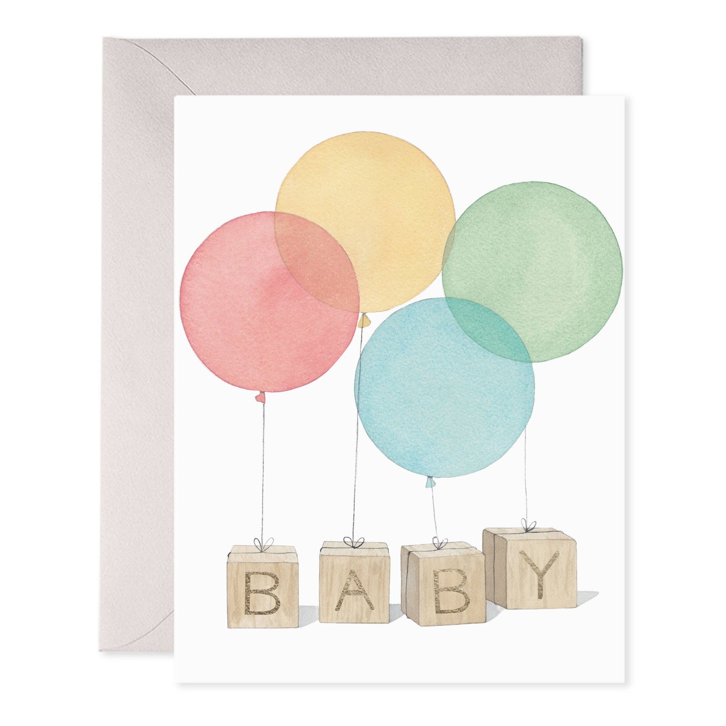 Baby Blocks Greeting Card – Celebrate New Baby or Shower