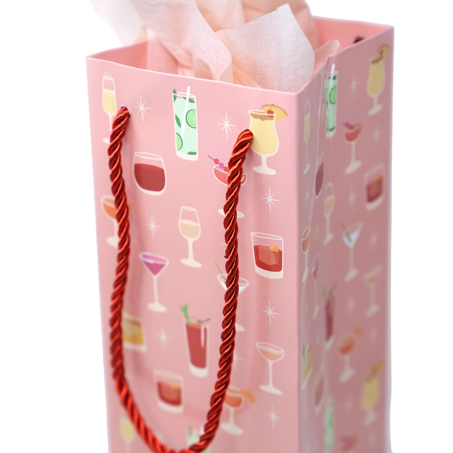 Summer Party Bachelorette Cocktail Wine Bag - Coated Paper