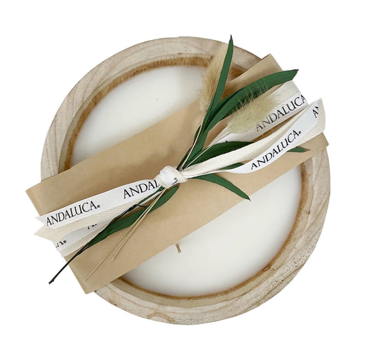 Paulownia Wood Footed Candle