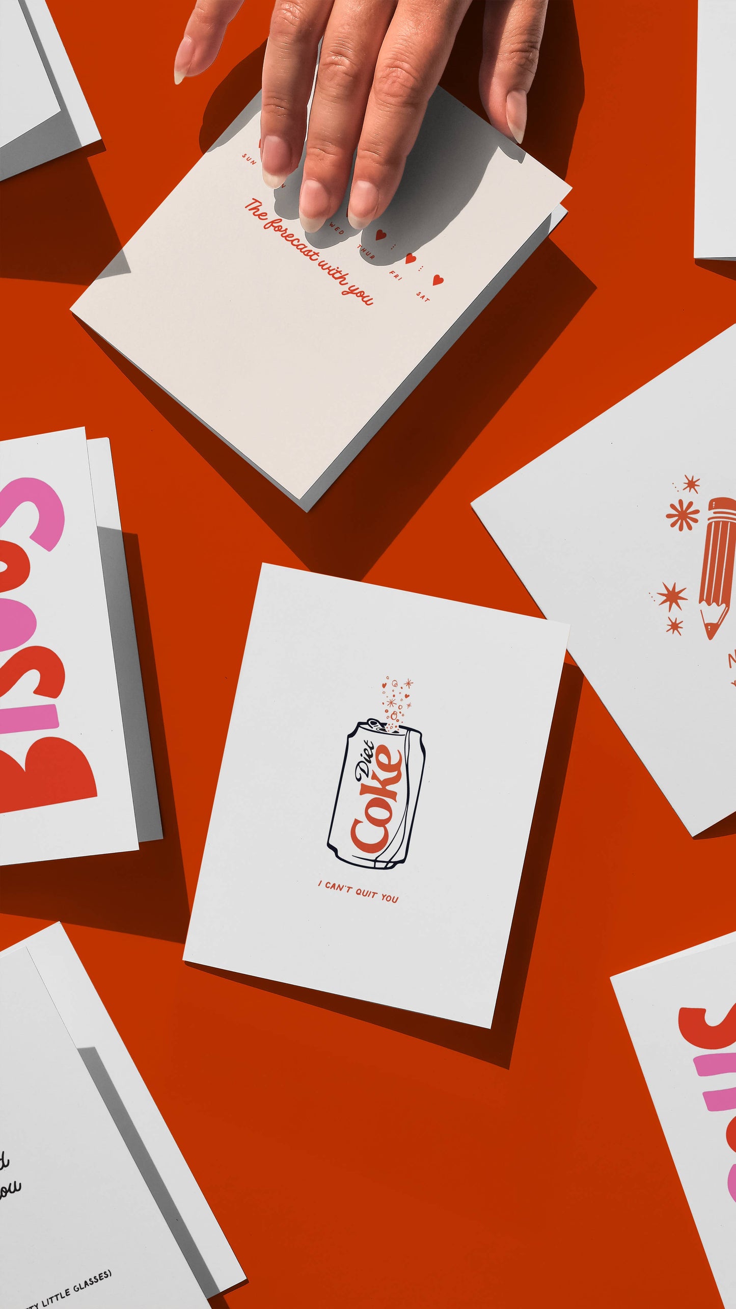 Can't Quit You - Diet Coke Letterpress Valentine Card