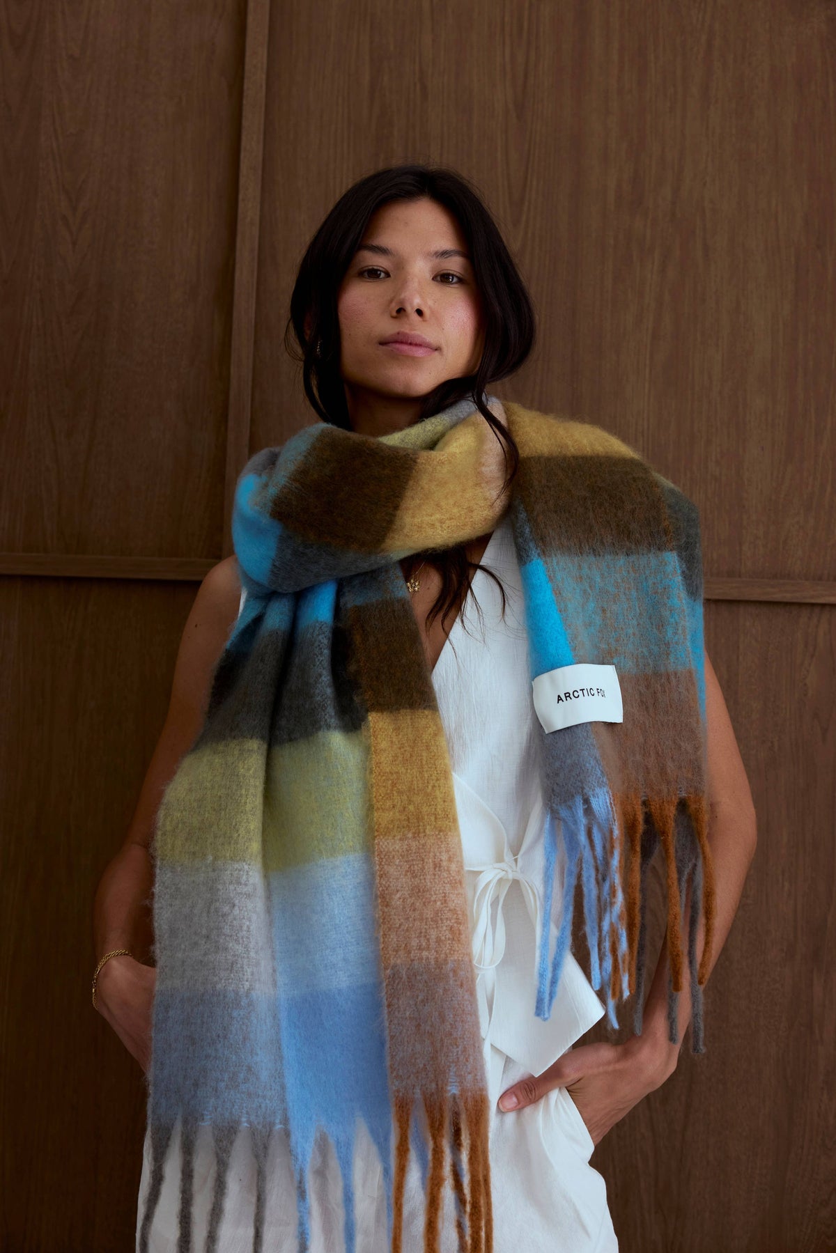 The Reykjavik Scarf - 100% Recycled - Blue/Orange - FW26