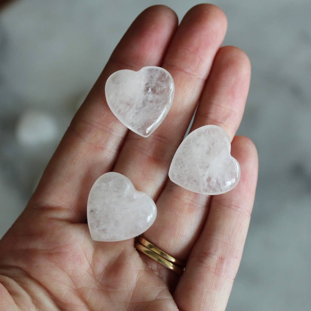 Clear Quartz 20mm Heart (Crystals & Stones)