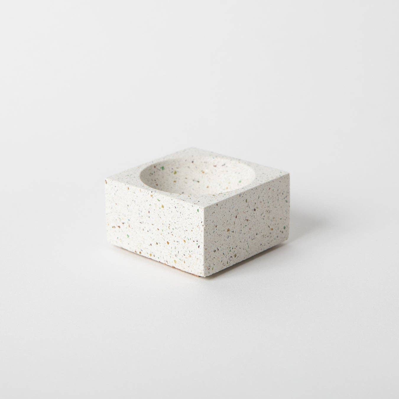 Square Incense Holder | White Terrazzo