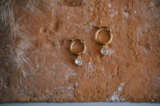 Starlit Shine Cubic Zirconia Hoop Earrings