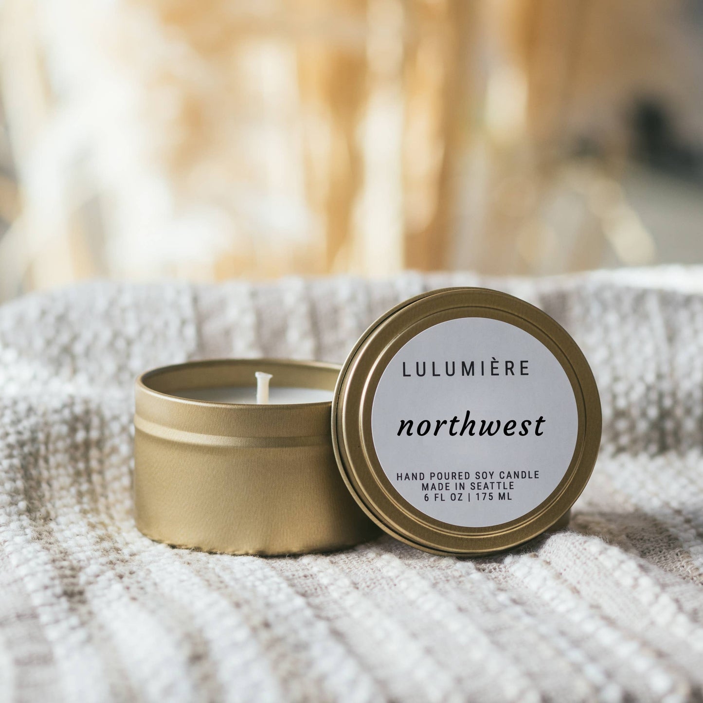 Northwest Gold Tin Candle