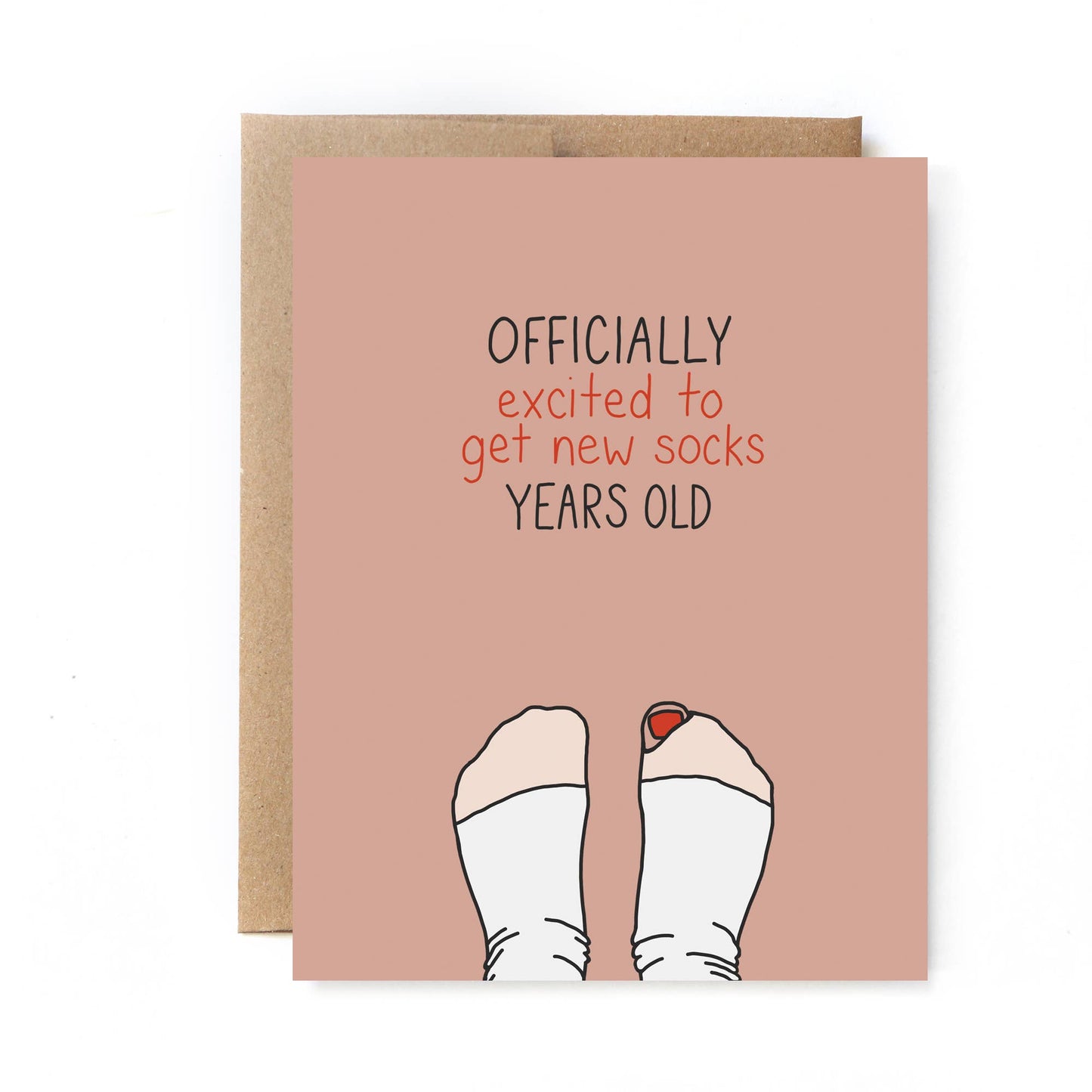 Humorous Birthday Card for Millennial - Excited for Socks