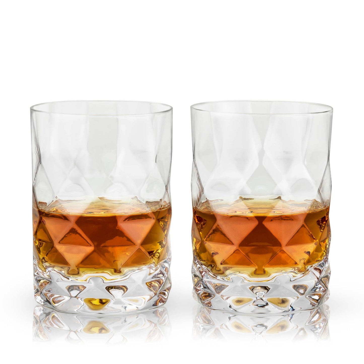Gem Crystal Lowball Tumblers Set of 2