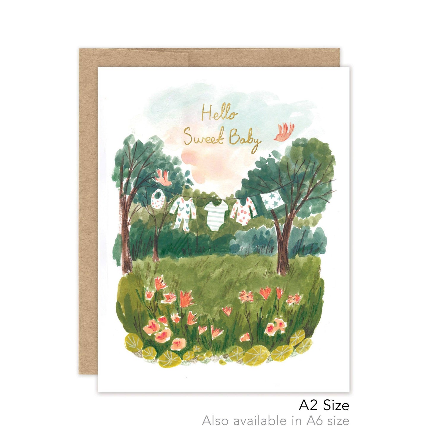 Clothesline Baby - Luxe A2 Card