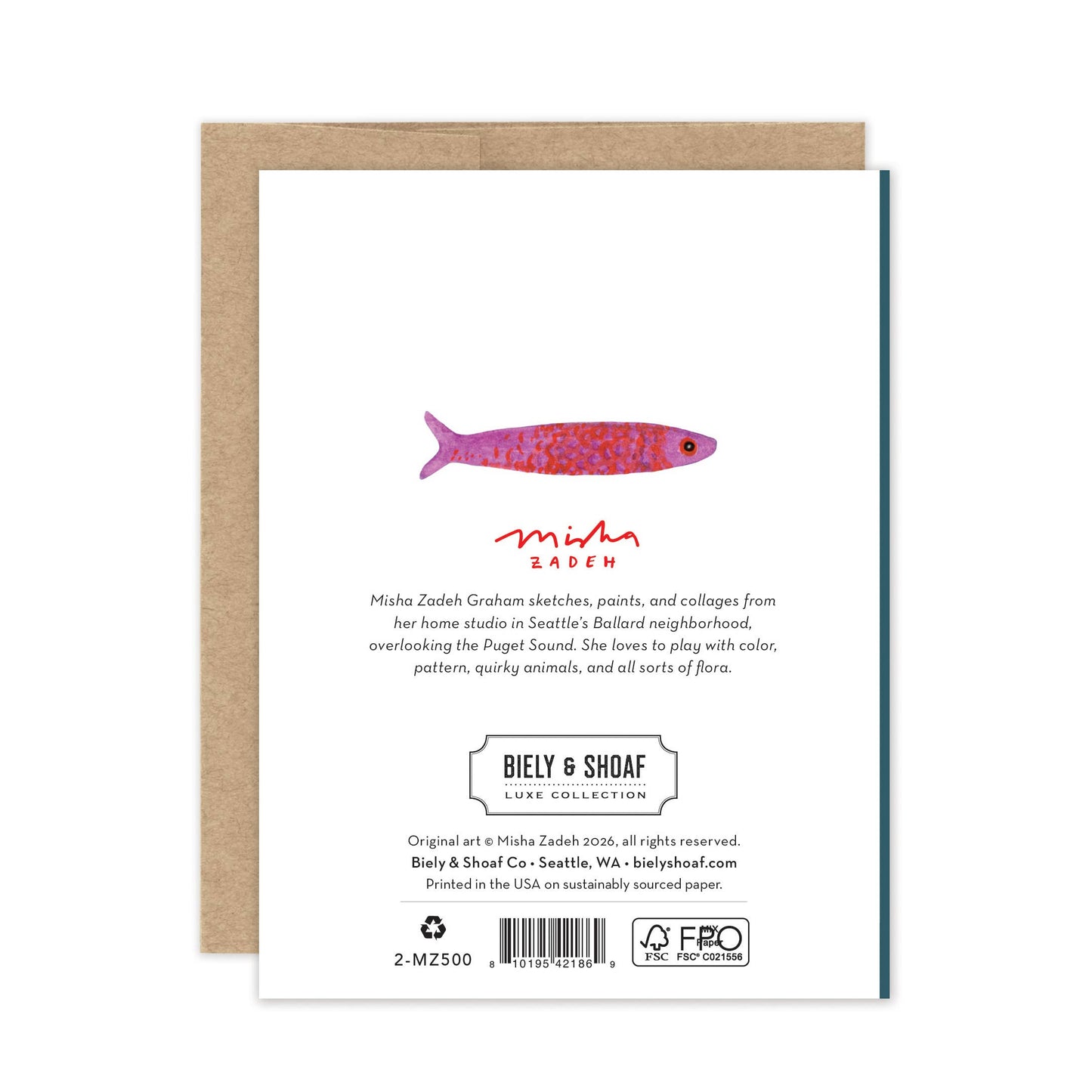 Sardines A Birthday Fish For You - Luxe A2 Card