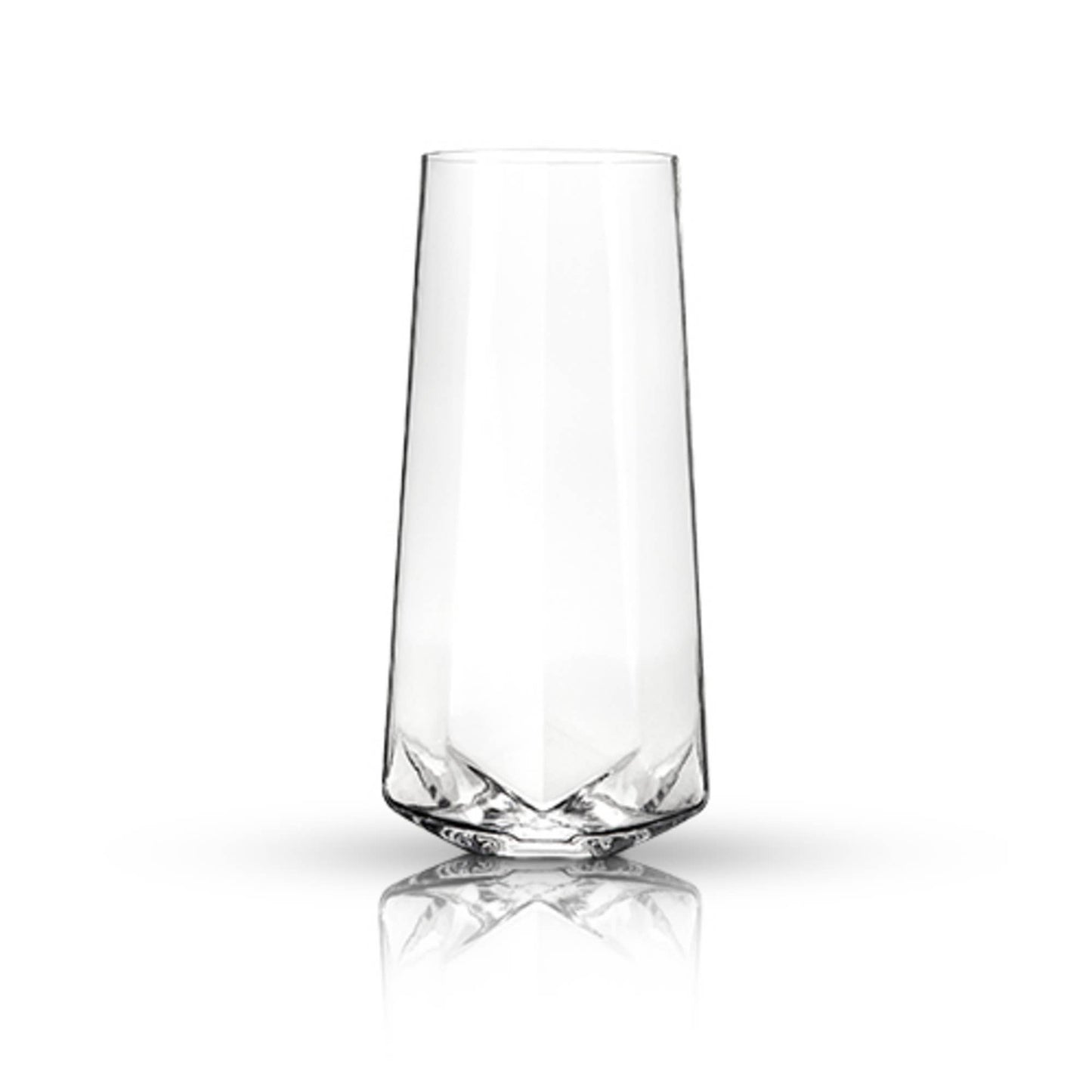 Seneca™ Faceted Stemless Crystal Champagne Flutes Set of 2