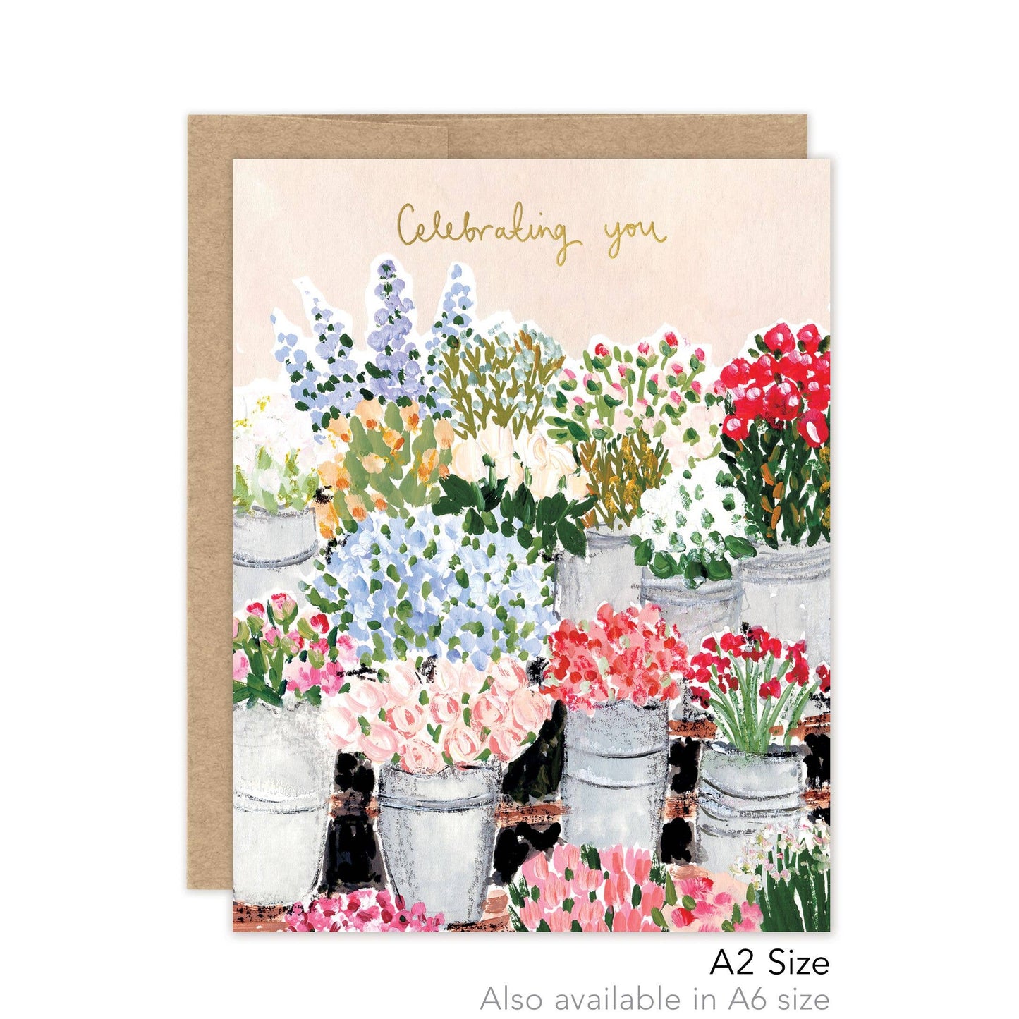 Flower Market Birthday - Luxe A2 Card