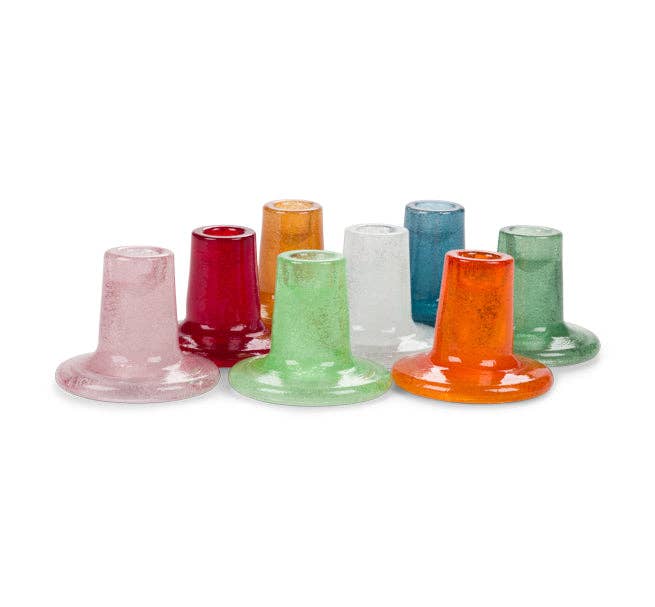 BRITISH COLOUR STANDARD - Glass Candleholder in Almond Shell