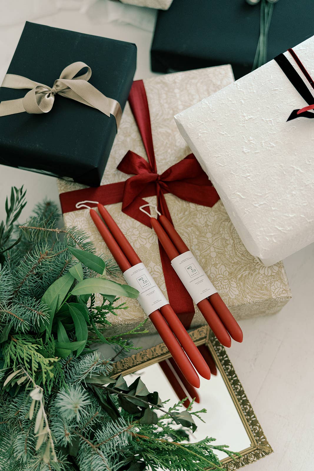 Berry Red | Dipped Beeswax Taper Candles | All Natural