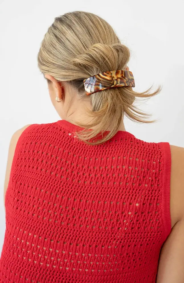 Rectangle Volume Barrette - Classic