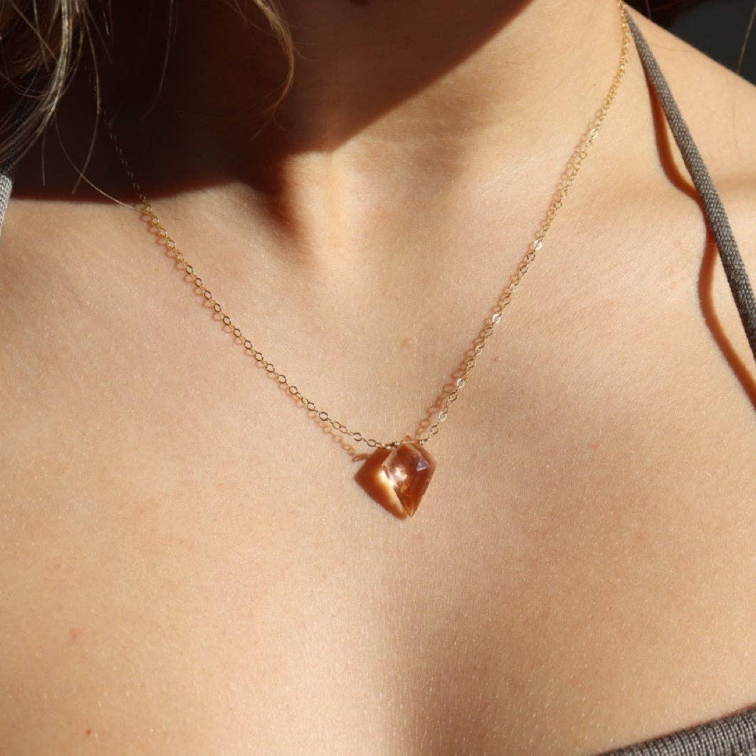 Champagne Quartz Necklace