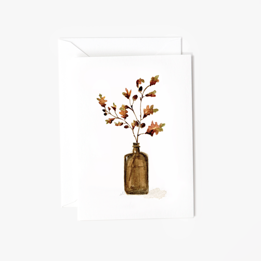 Acorn branch mini notecard