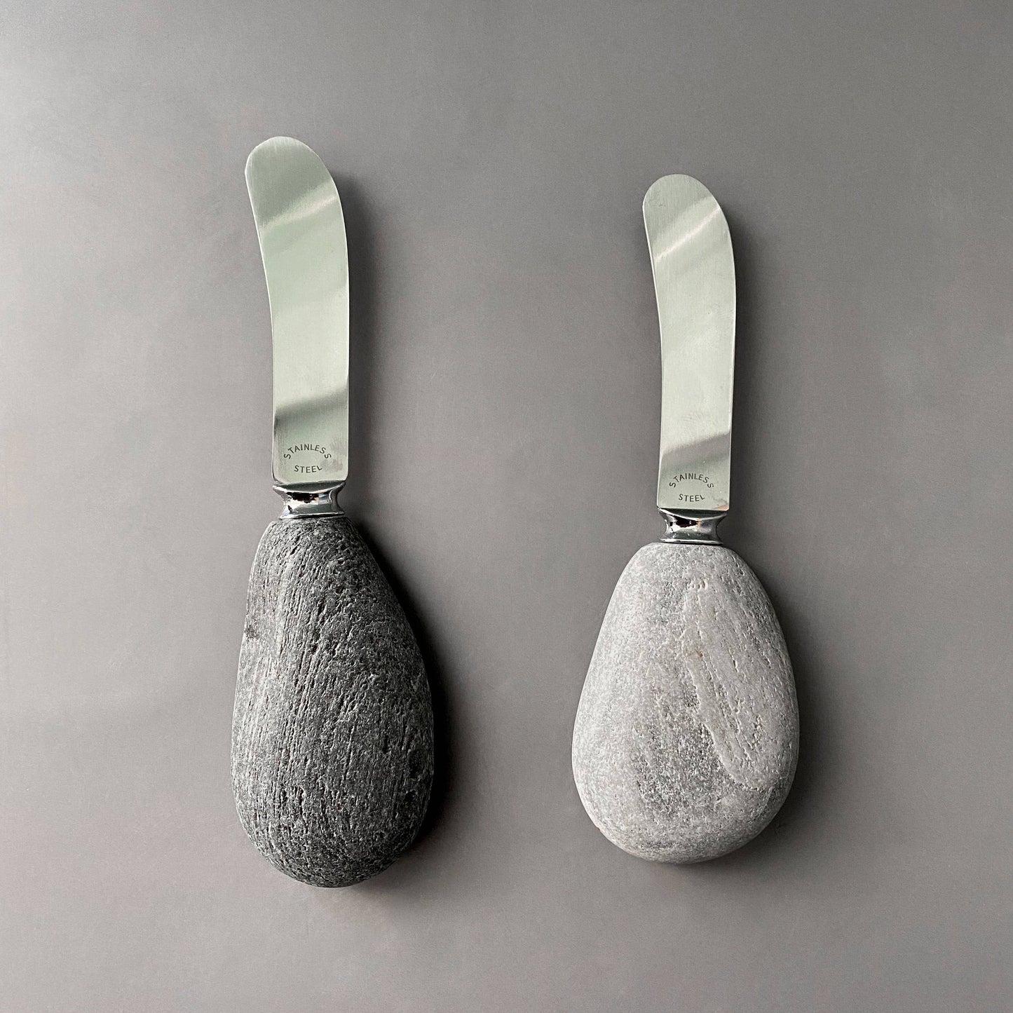 Ergonomic Stone Cheese Spreader