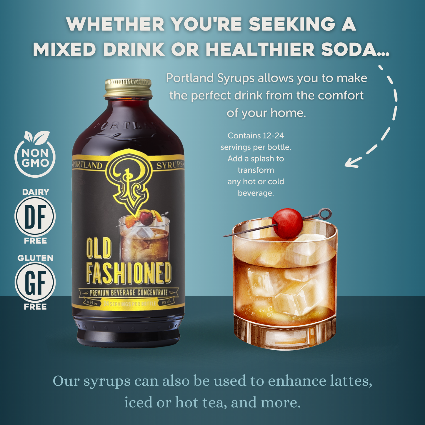 Old Fashioned Syrup 12oz - cocktail / mocktail drinks