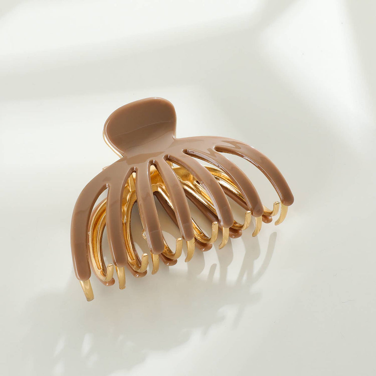 Hailey Solid Gold Metal Octopus Claw Clip - Large
