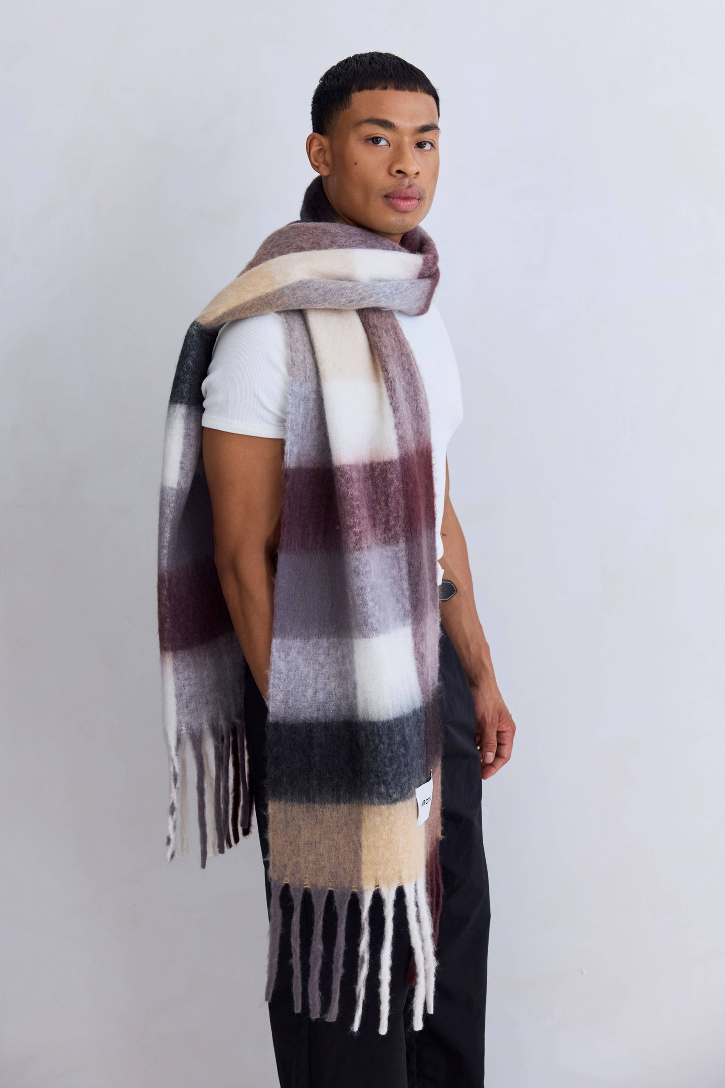 The Reykjavik Scarf - 100% Recycled - Purple/Brown - FW25