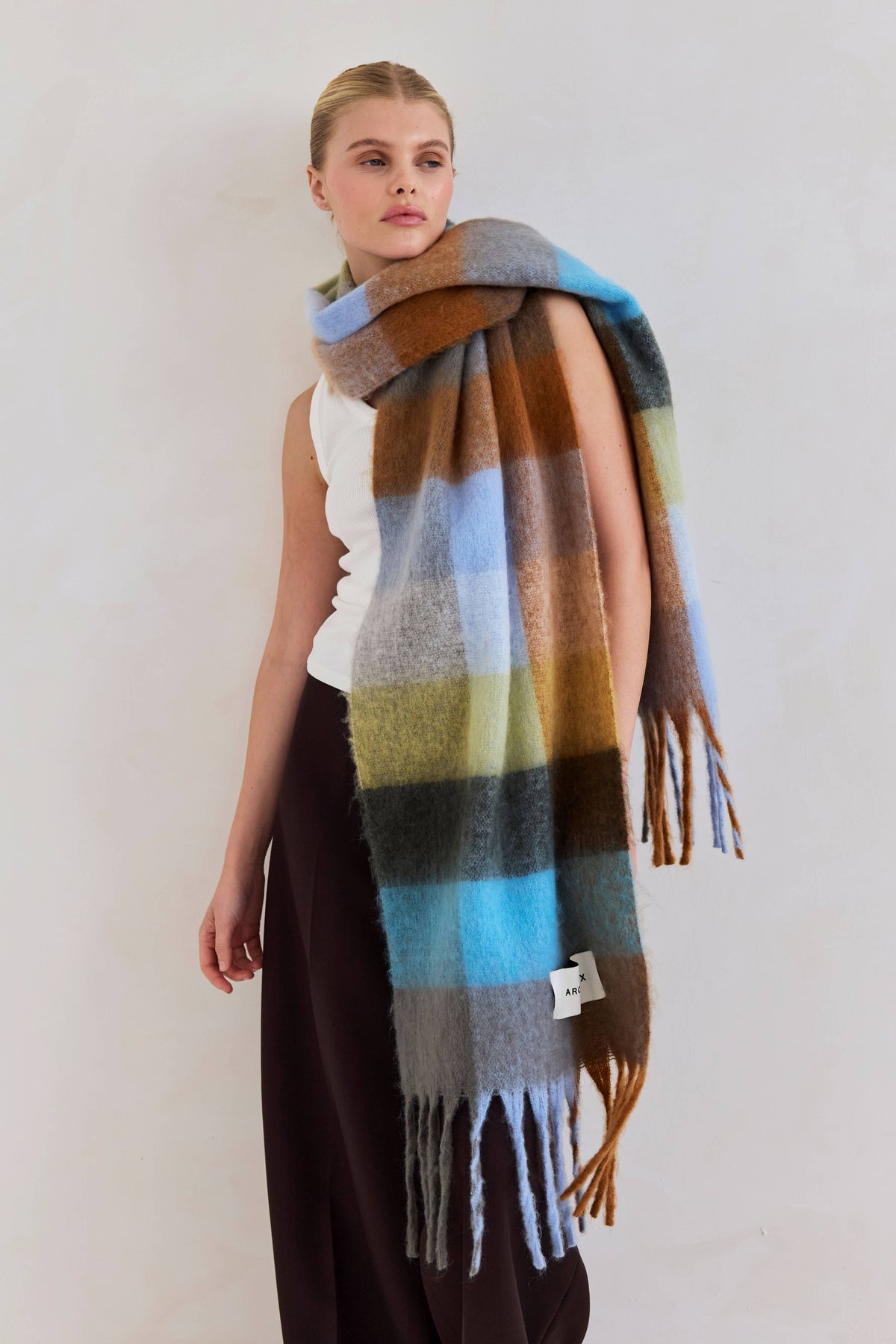 The Reykjavik Scarf - 100% Recycled - Blue/Orange - FW26