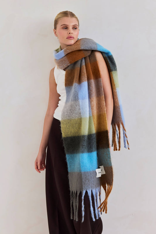 The Reykjavik Scarf - 100% Recycled - Blue/Orange - FW26