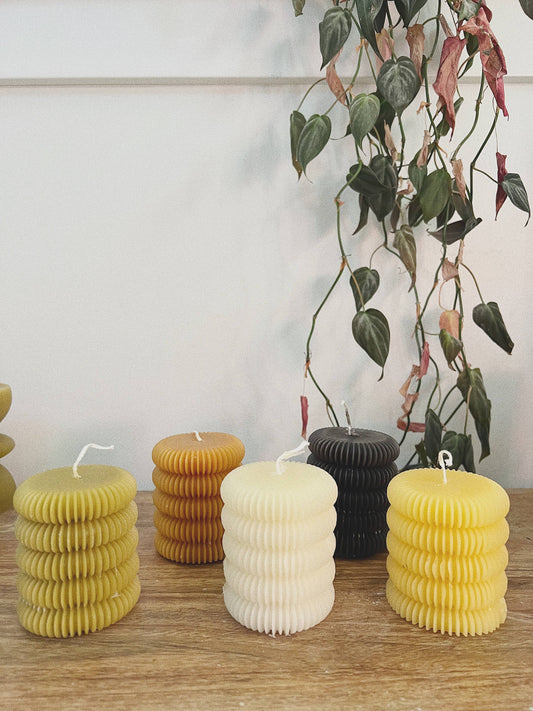 Fluted pillar candles no.2