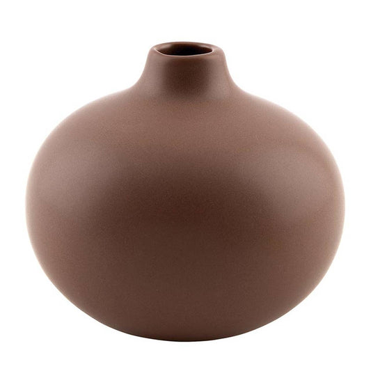 Matte Coffee Ceramic Bud Vase