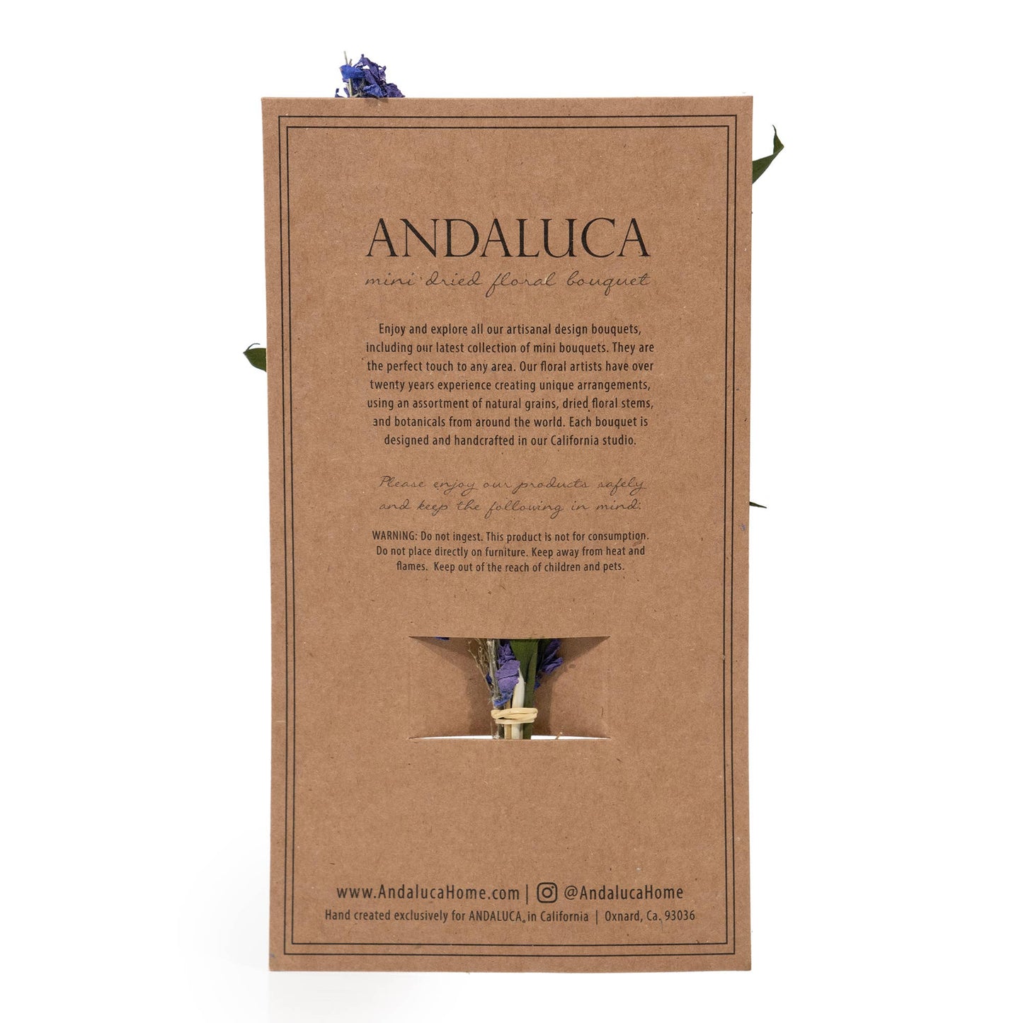 Eucalyptus & Purple Larkspur Mini Bouquet #58