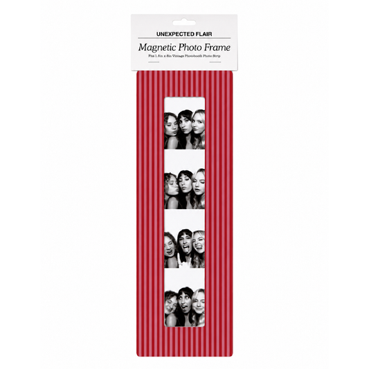 Magnetic Vintage Photobooth Frame - Pink & Orange Stripe