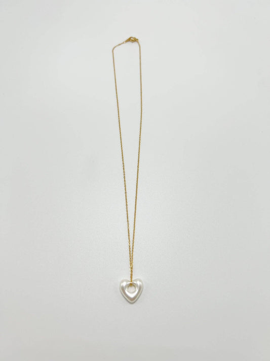 Signature Heart Necklace - White