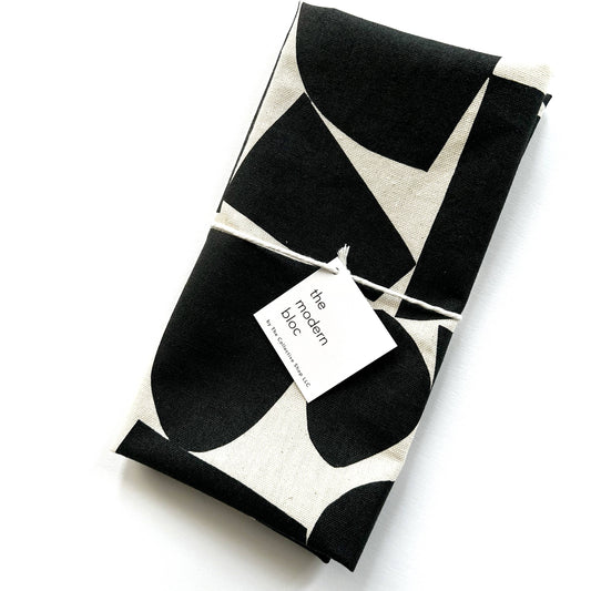Constructed Shapes - Screen-Printed Natural Cotton Tea Towel