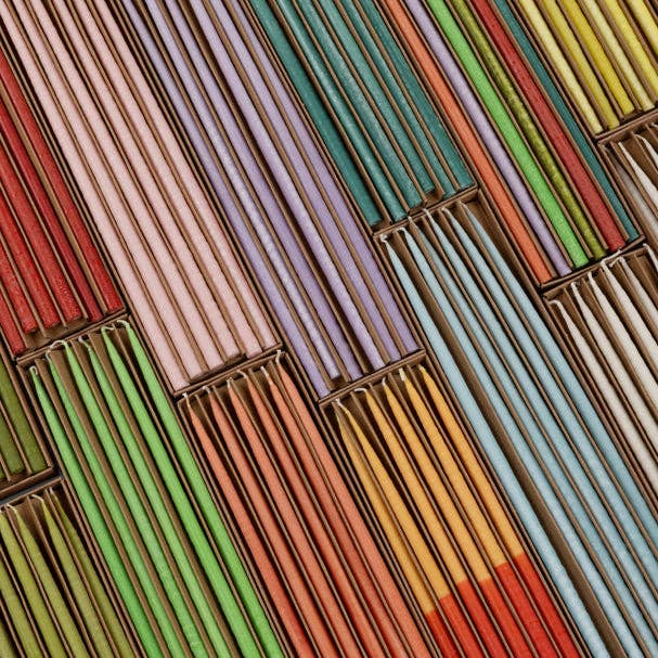 BRITISH COLOUR STANDARD - Thin Taper Candles - Two-Tone in Pistachio and Eau De Nil