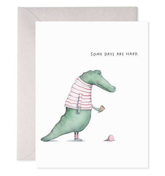 Alligator Hard Day | Greeting Card