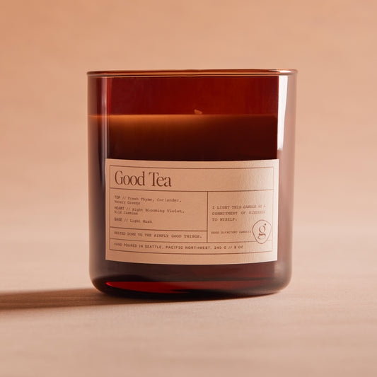8oz Candle - Good Tea - Thyme, Coriander & Jasmine