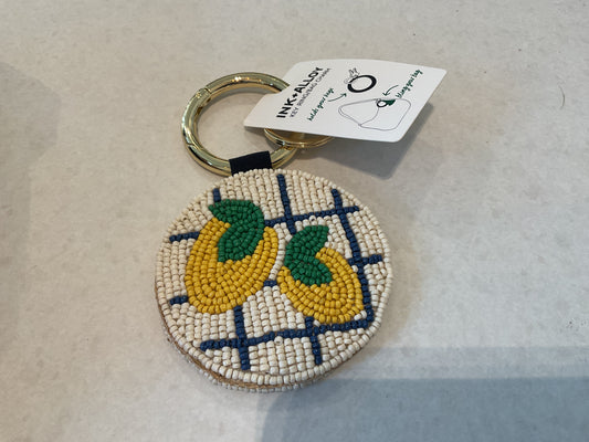 Lemons Beaded Bag Charm