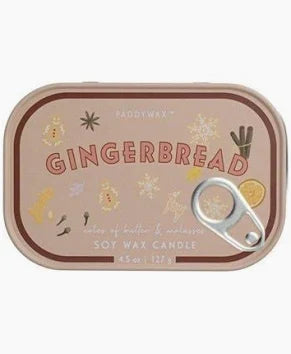 Gingerbread Tin Candle
